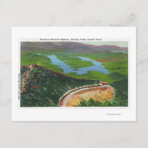 Aerial of Memorial Hwy, Castle, Summit House Postcard