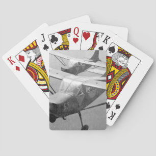 Aerial of Stinson L-5's used for ferry_War Image Playing Cards