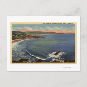 Aerial of the Coves Along the Coast Postcard