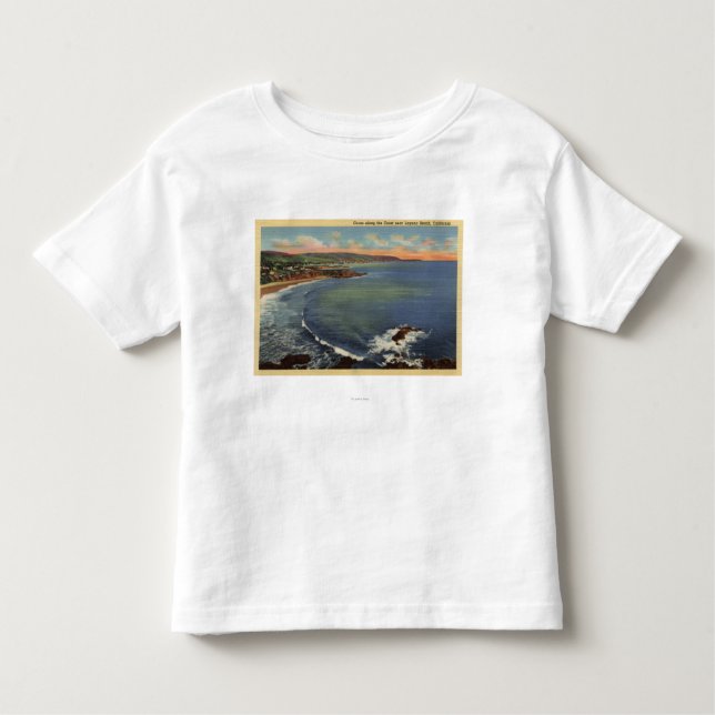 Aerial of the Coves Along the Coast Toddler T-Shirt (Front)