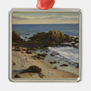 Aerial of the Rocky Coast Metal Tree Decoration