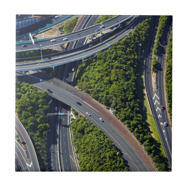 Aerial over Highway Junction Ceramic Tile (Front)