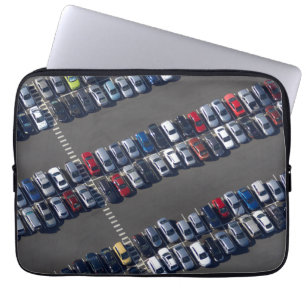 Aerial over Parking Lot Laptop Sleeve