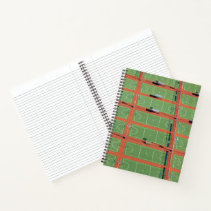 Aerial Over Tennis Courts Notebook