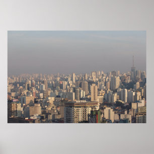 Aerial Panoramic - Sao Paulo Poster