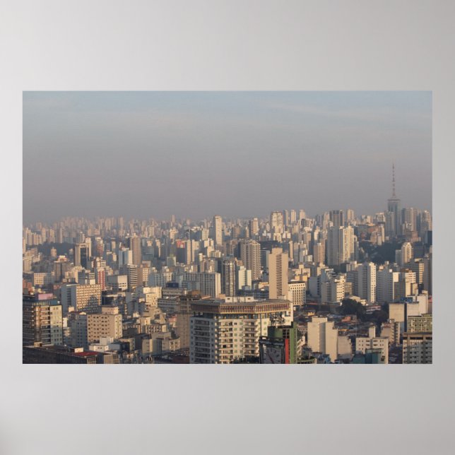 Aerial Panoramic - Sao Paulo Poster (Front)