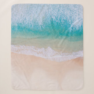 AERIAL PHOTO OF BODY OF WATER SHERPA BLANKET