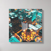 Aerial photo of high rise buildings