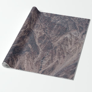 Aerial photograph of mountain ranges wrapping paper