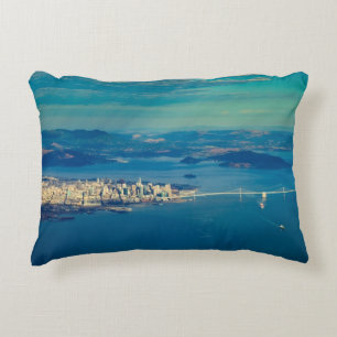Aerial photograph of the San Francisco Bay Decorative Cushion