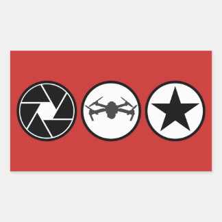 Aerial Photographer DJI Mavic USA Rectangular Sticker