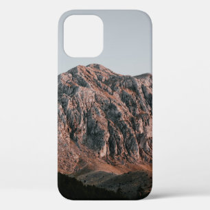 AERIAL PHOTOGRAPHY OF BROWN AND GRAY MOUNTAIN RANG iPhone 12 CASE