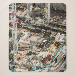 AERIAL PHOTOGRAPHY OF BUILDING CONSTRUCTION SHERPA BLANKET