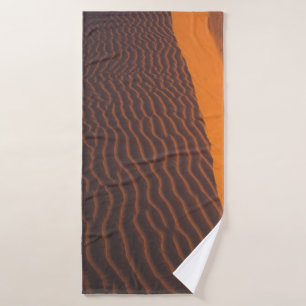 Aerial photography of desert bath towel