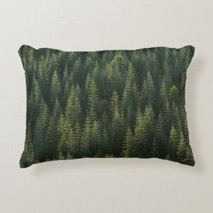 AERIAL PHOTOGRAPHY OF FOREST DECORATIVE CUSHION