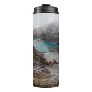 AERIAL PHOTOGRAPHY OF LAKE COVERED WITH FOGS THERMAL TUMBLER