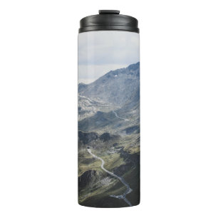 AERIAL PHOTOGRAPHY OF MOUNTAIN THERMAL TUMBLER