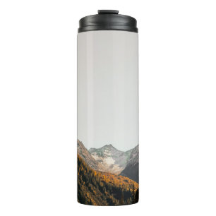 AERIAL PHOTOGRAPHY OF MOUNTAIN UNDER CLOUDY SKY THERMAL TUMBLER