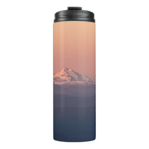 AERIAL PHOTOGRAPHY OF MOUNTAIN WITH SNOW THERMAL TUMBLER