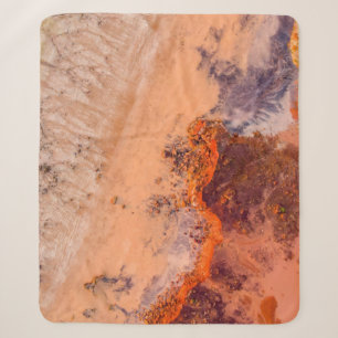 Aerial photography of mountains in the morning sherpa blanket