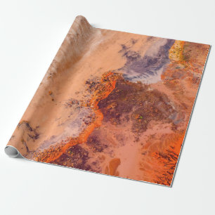 Aerial photography of mountains in the morning wrapping paper