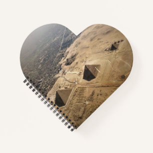 aerial photography of pyramids of Egypt Notebook