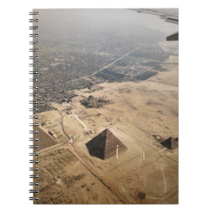 aerial photography of pyramids of Egypt Notebook