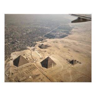 aerial photography of pyramids of Egypt Photo Print