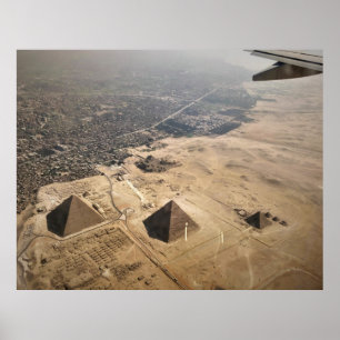 aerial photography of pyramids of Egypt Poster