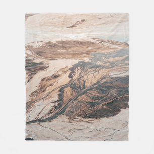 AERIAL PHOTOGRAPHY OF ROCK MOUNTAIN FLEECE BLANKET