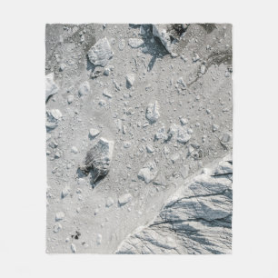 Aerial photography of rocks fleece blanket