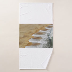 AERIAL PHOTOGRAPHY OF SEA WAVES BATH TOWEL