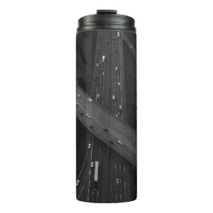 AERIAL PHOTOGRAPHY OF VEHICLE ON ROAD THERMAL TUMBLER