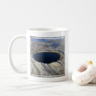 Aerial Pingualuit Crater, Quebec, Canada. Coffee Mug
