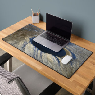 Aerial Pingualuit Crater, Quebec, Canada. Desk Mat