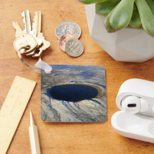 Aerial Pingualuit Crater, Quebec, Canada. Key Ring
