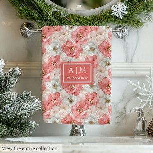 Aerial Pink Tones Towel Chic Ethereal Bathroom