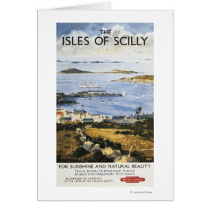 Aerial Scene of Town and Dock Railway Poster