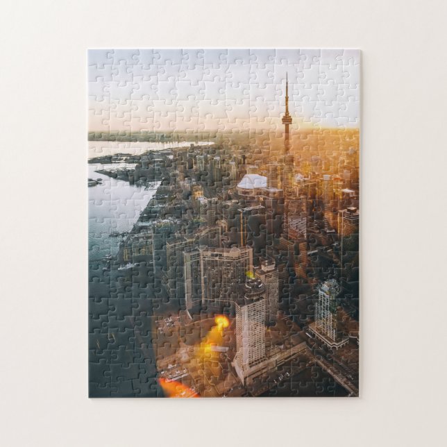 Aerial Shot Of Downtown Toronto, Ontario | Canada Jigsaw Puzzle (Vertical)