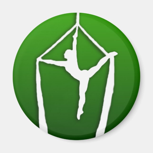 Aerial Silk Dancer on Green Magnet (Front)