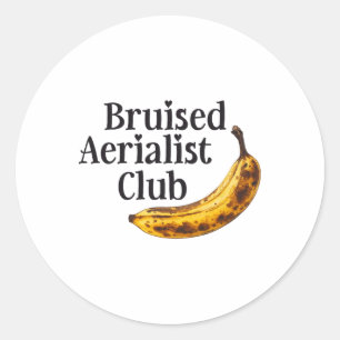 Aerial Silk Hoop Bruised Aerialist Club Acrotics C Classic Round Sticker