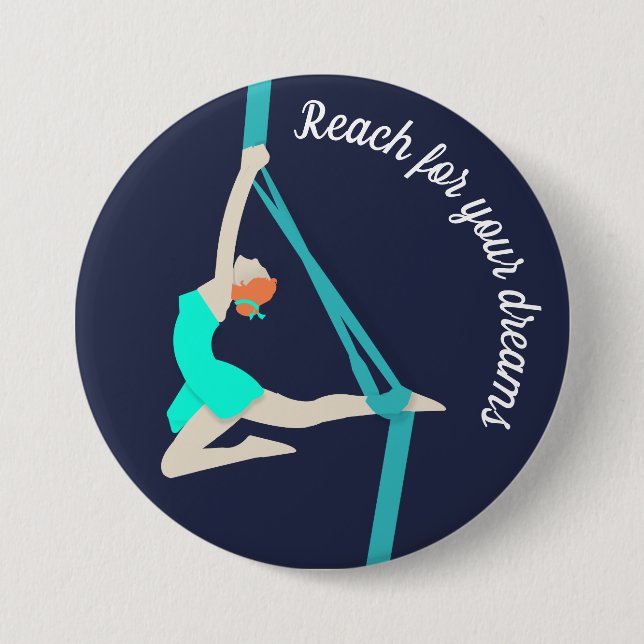 Aerial Silks 7.5 Cm Round Badge (Front)