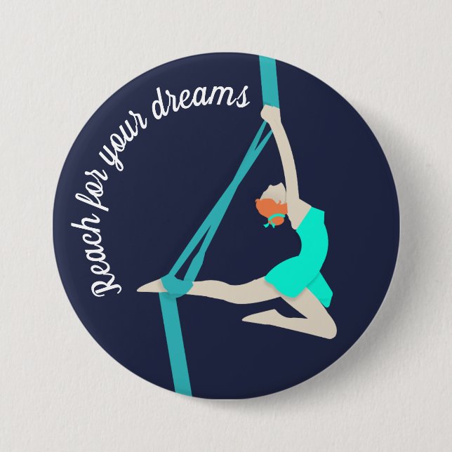 Aerial Silks 7.5 Cm Round Badge (Front)