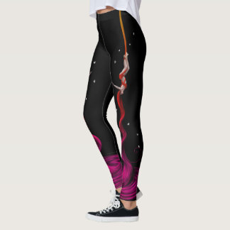 Aerial Silks Artist Fushia Fade Leggings
