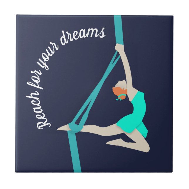 Aerial Silks Ceramic Tile (Front)