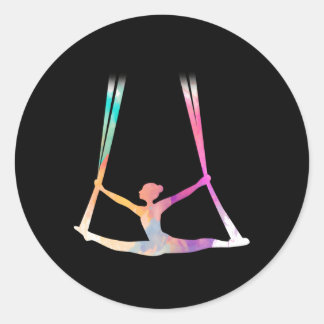 Aerial Silks Circus Yoga Classic Round Sticker
