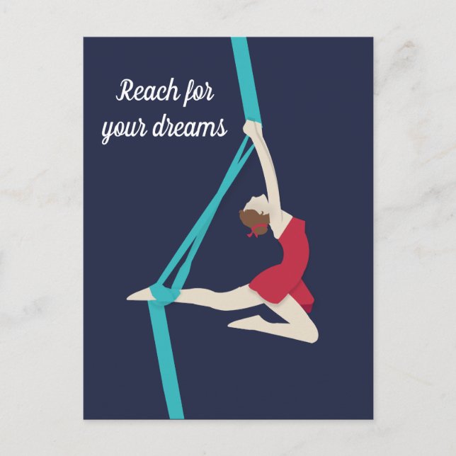 Aerial Silks - Crimson Postcard (Front)