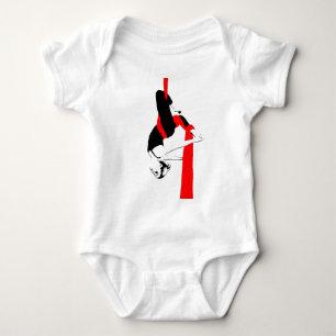 Aerial Silks Dancer Gemini Pose Baby Bodysuit