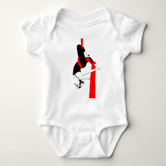 Aerial Silks Dancer Gemini Pose Baby Bodysuit