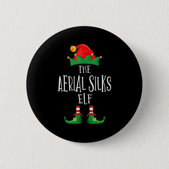 Aerial Silks Elf Shirt Family Matching Pajamas Chr 6 Cm Round Badge (Front)